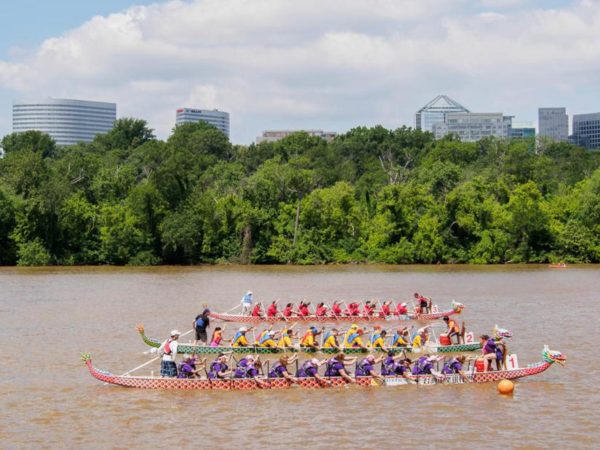 Rowing crew in the Potomac (Flickr pool photo by Rob Cannon)