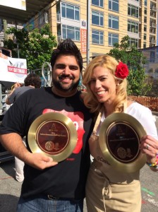 Restaurant Challenge finalists Victor Albisu, left, and Christiana Campos (photo courtesy Ballston BID)