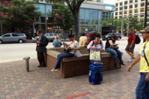 Ballston planter before it was replaced (photo courtesy Jana Lynott)