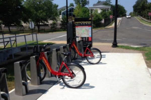 The new Capital Bikeshare station at Arlington Blvd and N. George Mason Drive (photo via Twitter)