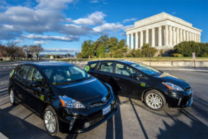 Green Tomato Cars' Prius Vs (photo courtesy Green Tomato Cars)