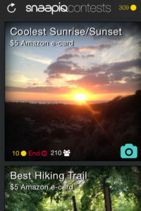 Screenshot of a Snaapiq contest