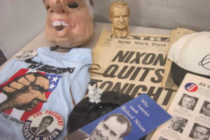 Nixon memorabilia at Central Library (photo courtesy of Arlington Public Library)