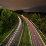 Traffic on the GW Parkway at night (Flickr pool photo by Kevin Wolf)