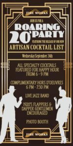 Fire Works 20s Party flyer