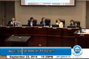 Arlington County Board Streetcar discussion