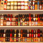 Hot sauce wall at Rocklands