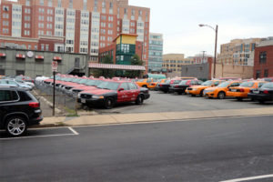 Red Top Cab's surface parking lot on N. Irving Street