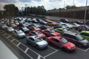 Taxis queued up at Reagan National Airport