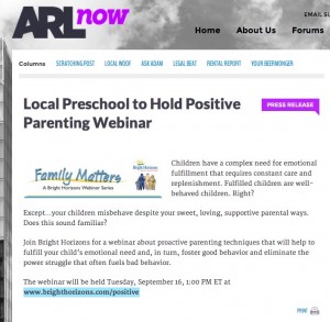 Press release on ARLnow.com