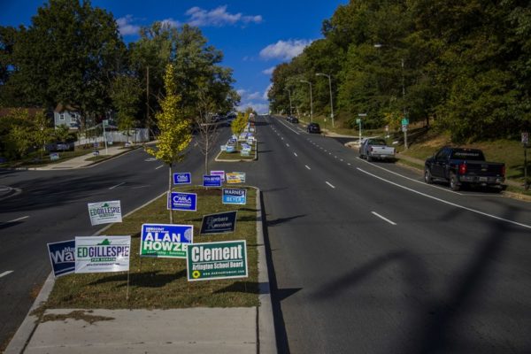 Roadside campaign signs (Flickr pool photo by Erinn Shirley)