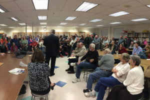 More than 230 residents attended the Lyon Park Citizens Association meeting over the funding of the community center renovations (photo courtesy John Goldener)