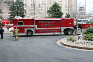 Arlington responds to suspected hazmat at Crystal Plaza Apartments, Dec. 8, 2014