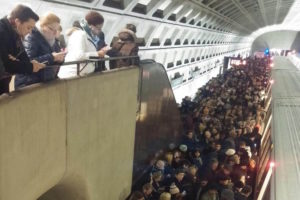 Ballston Metro overcrowding Jan. 7, 2015 (photo courtesy Rebekah Solem)