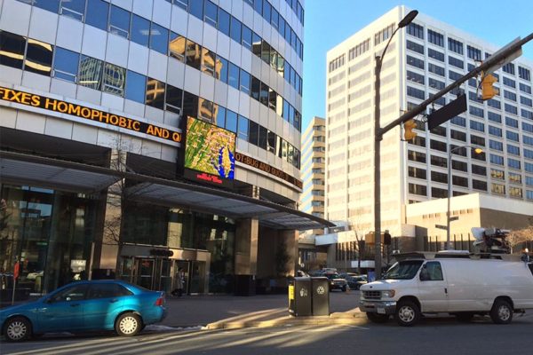 WJLA ticker in Rosslyn