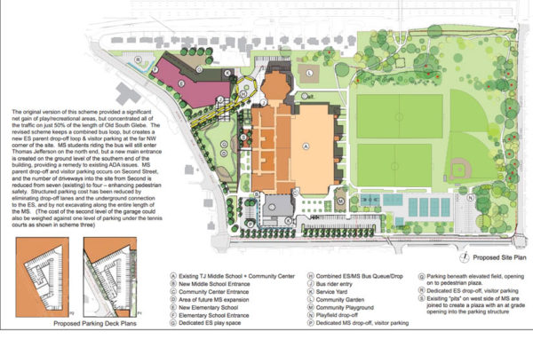 The proposed Thomas Jefferson elementary school site, put on hold by the Arlington County Board