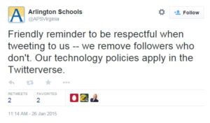 Arlington Public Schools tweet