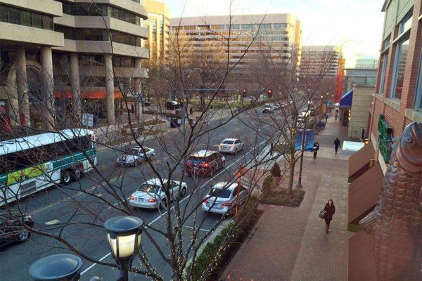 Crystal Drive in Crystal City, as seen from Highline RxR