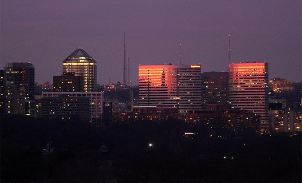 Rosslyn skyline at dusk