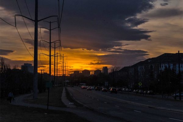 S. Glebe Road and the Four Mile Run Bike Path at sundown (Flickr pool photo by Erinn Shirley)