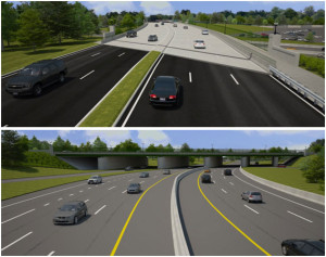 Rendering of the future Washington Blvd bridge over Route 110