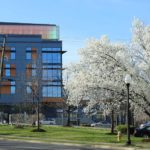 Arlington Mill Community Center on Columbia Pike in the spring (photo courtesy @TheBeltWalk)