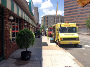 Food truck parked outside of Summers Restaurant, photo by Alan Beals