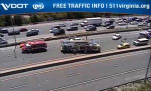 Crash on I-395 HOV lanes