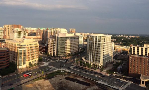 Ballston as seen from the top floor of an office building