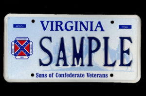 Virginia Confederate license plate