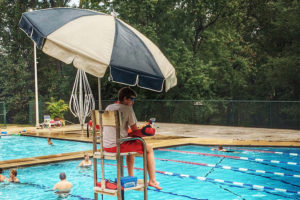 Lifeguard at the Dominion Hills pool (Flickr pool photo by Dennis Dimick)