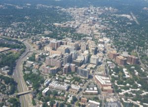 Aerial view of the Rosslyn-Ballston corridor (photo courtesy James Mahony)