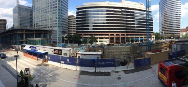 Construction on the Central Place project in Rosslyn