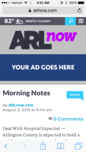 New mobile ad unit on ARLnow