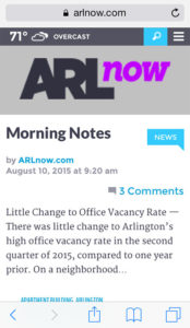 ARLnow mobile website