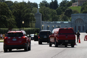 Police at National Cemetery