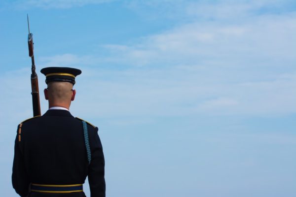 Tomb guard at Arlington National Cemetery (Flickr pool photo by John Sonderman)