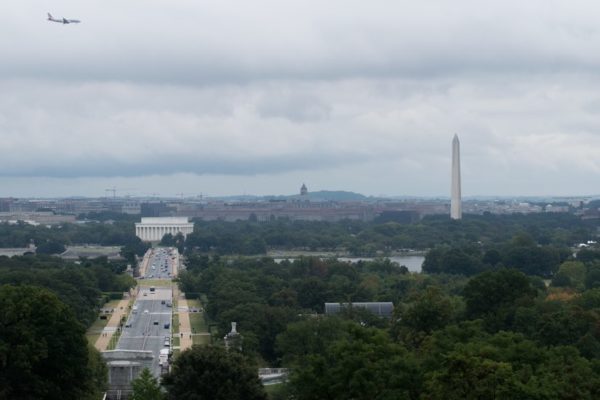 Cloudy view of the District from Arlington House (Flickr pool photo by John Sonderman)