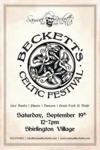 Beckett's Celtic Festival flyer (via Samuel Beckett's)