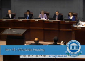 County Board meeting on affordable housing plan