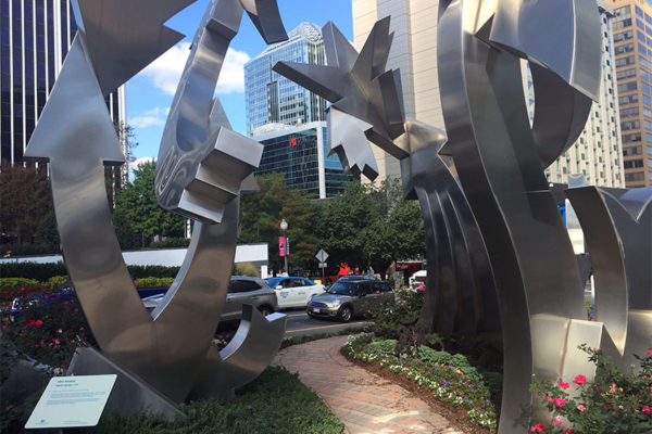 Cupid's Garden sculpture in Rosslyn (photo by Justin Funkhouser)