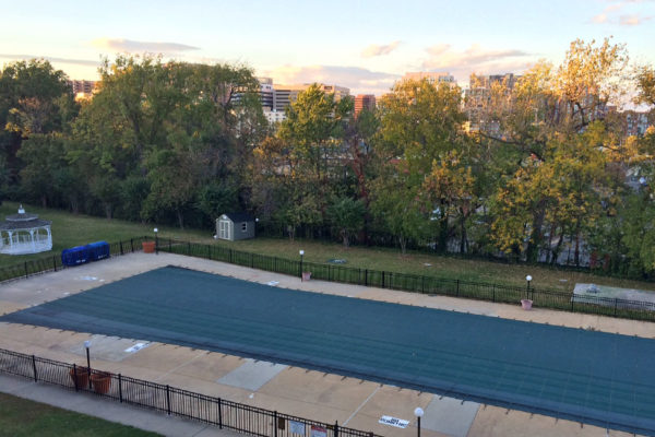 View of Courthouse in the background, seen from the Fort Myer Officers Club