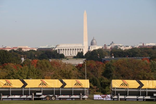 Marine Corps Marathon setup near Rosslyn 10/20/15