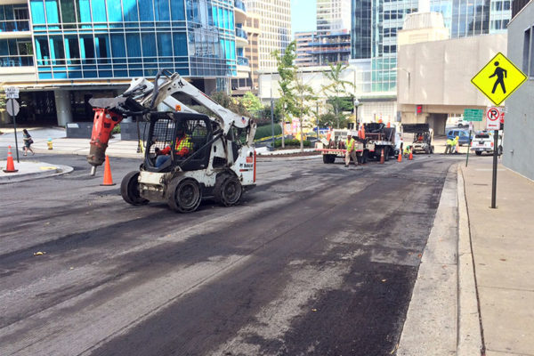 Road construction on Key Blvd