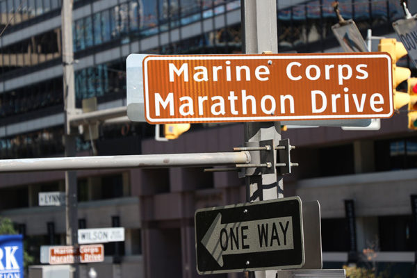 Wilson Blvd has been renamed Marine Corps Marathon Drive in honor of the marathon on Oct. 25, 2015