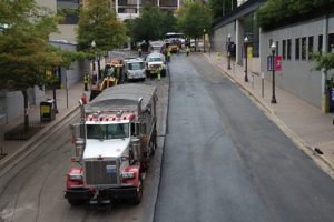 N. Nash Street is closed to traffic due to paving