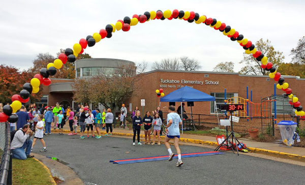 Finish line at Tuckahoe Elementary (photo courtesy Buzz McClain)