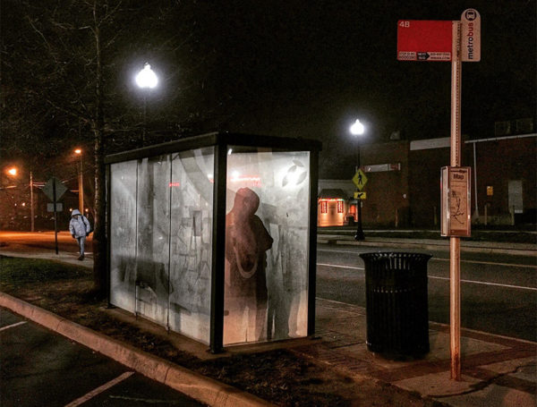 Waiting for the bus in Buckingham (Flickr pool photo by Dennis Dimick)