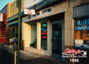 ASAP Screen Printing, circa 1986