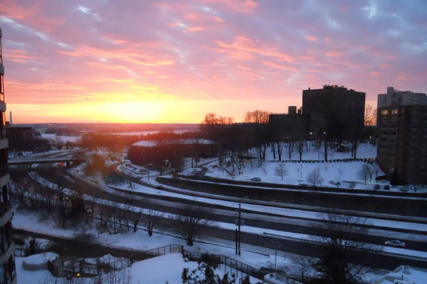 Snowy sunrise (photo courtesy Valerie Crotty)